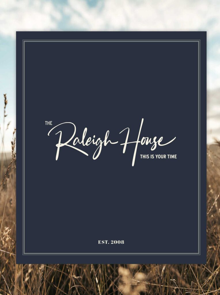 The front cover of The Raleigh House informational booklet.